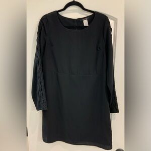 West 36th Black Long Sleeve Shift Dress